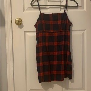 Garage Blue and Red Plaid Dress MEDIUM